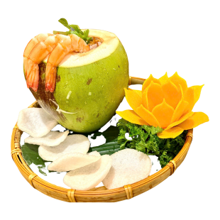 Coconut Heart Salad with Shrimp & Pork