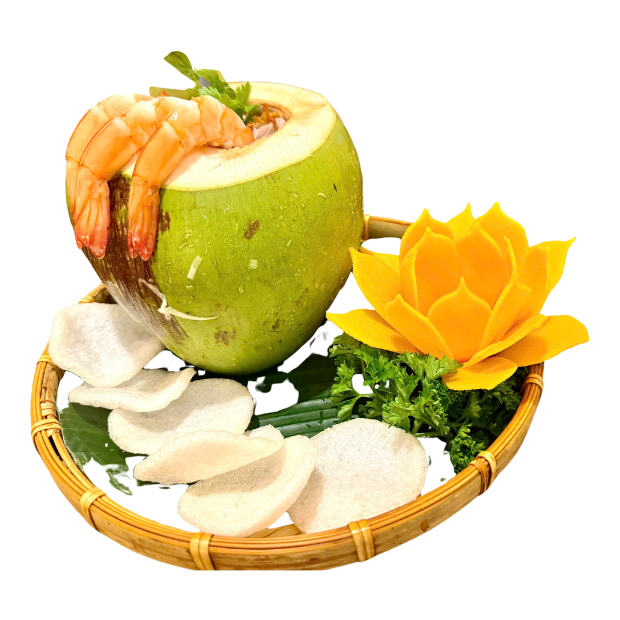 Coconut Heart Salad with Shrimp & Pork